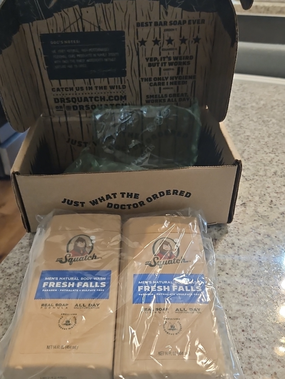 Dr. Squatch Fresh Falls Men's Body Wash - Tan